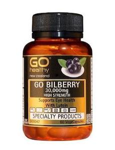 Bilberry: GO Healthy GO Bilberry 30,000mg Capsules 60