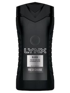 Body Cleansers Scrubs: LYNX Black Shower Gel 400ml