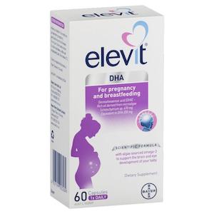 Brain Eye Support: Elevit DHA For Pregnancy And Breastfeeding Capsules 60 pack (60 days)