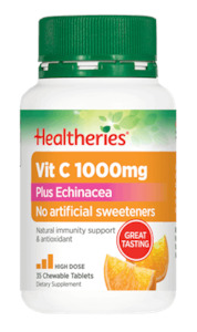 Healtheries Vit C 1000mg Plus Echinacea Chewable 35 Tablets