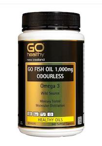 Eye Health: GO Healthy GO Fish Oil 1000mg ODOURLESS Capsules 440