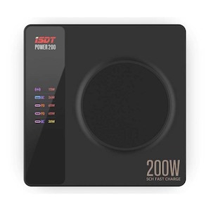 ISDT Power 200W USB Desktop Charger 4 USB+1 Wireless - KiwiQuads