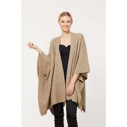 Possum Merino Clothing Accessories: Heavyweight Possum Merino Wrap with Button