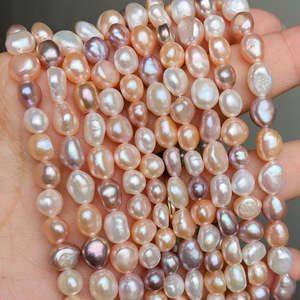 7-8mm Natural Freshwater Pearl Beads Rice Shape Mix Colors Pearls Beads For DIY &hellip;