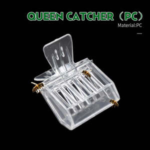 Pets: 2 Pcs Bee Queen Catcher Clear Plastic Clip Cage Beekeeping Equipment