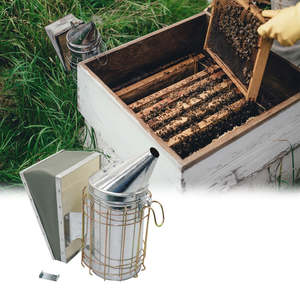 Pets: Stainless Steel Smoke sprayer Bee Smoker Apiculture Beekeeper