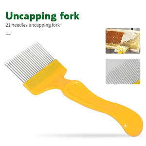 Pets: Stainless Steel Tines Comb Uncapping Fork Cut Honey Fork Bee Beekeeping Tools