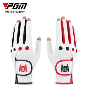 PGM 1 Pair Women Golf Gloves PU Leather Gloves Fingerless Breathable Mitt Right &hellip;