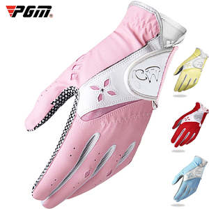 2pcs PGM Women Golf Gloves Top Soft Breathable PU Leather Golf with Non-Slip Par&hellip;