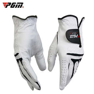 Sports: PGM Golf Gloves Men's Sheepskin Left/Right Hand Gloves Soft Breathable Non-slip Particle Gloves Golf Accessories ST002
