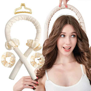 Heatless Curling Rod Headband No Heat Silk Curls Ribbon Hair Rollers Sleeping So&hellip;