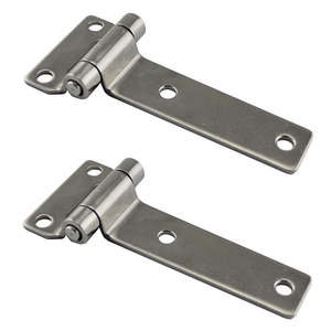 Motors: High Polished Solid Forged Stainless steel T Type Container Hinges for wooden cases Door Hinge marine boat accessories 2pcs