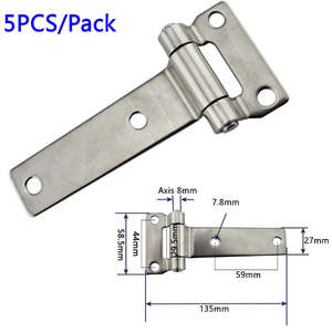 5pcs pack Stainless steel marine T Type Container Hinge Forged Truck Vehicle Hin&hellip;