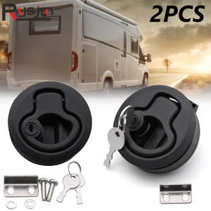 2Pcs Round Plastic Locking Lift Handle Flush Pull Latches For RV Yacht Marine Bo&hellip;