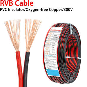 Building: 1/5M Red/Black Red/White RVB 2 Pins Electrical Wire 22 20 18 16 14 12AWG PVC Insulated Bare Copper UL2468 Power Lines LED Cable