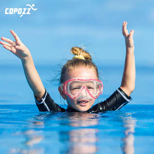 Swimwear: COPOZZ Underwater Scuba Diving Mask Snorkel Anti-Fog Goggles Kids