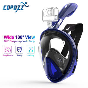COPOZZ Scuba Underwater Diving Mask Anti Fog Snorkel Mask Breathing