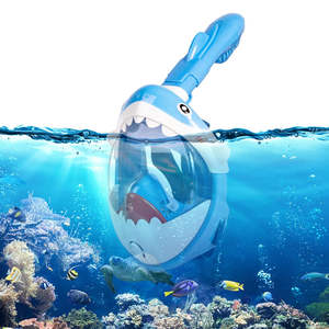 Kids Cartoon Swimming Full Face Snorkel Mask Underwater Scuba Anti Fog
