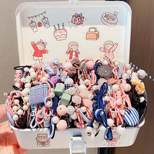 Colorful Pearl Elastic Hair Bands Scrunchies Ponytail Hold Rubber Bands