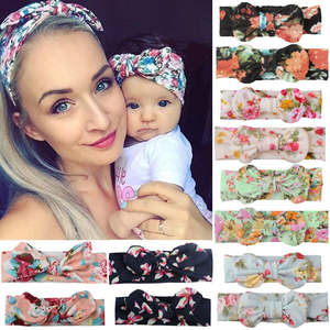 Hair Accessories: Mama & Baby Set Headwear Bowknot Elastic HeadBands