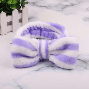 Hair Accessories: 2021 New Coral Fleece Wash Face Bow Hairbands