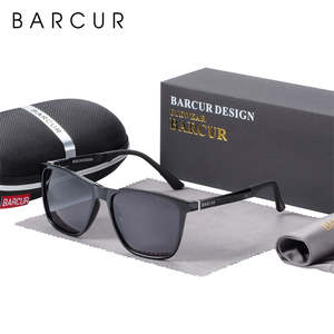 Sunglasses: BARCUR Aluminium Magnesium Sun Glasses for Men TR90 Square Sunglasses Women Polarized Oculos De Sol Feminino