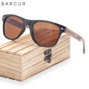Sunglasses: BARCUR Natural Woode Sunglasses for Men Polarized ECO-Friend Sun Glasses Man Eyeglasses UVA&B Protection Light Weight Sun Shades