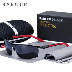 Sunglasses: BARCUR Aluminum Magnesium Sports Polarized Sunglasses Men Mirror Sun Glasses Male oculos