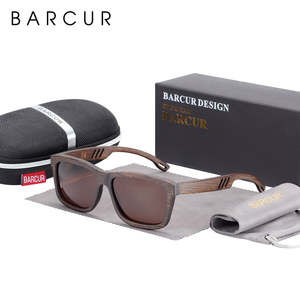 BARCUR Square Sunglasses Bamboo Women Brown Wood Sun glasses Men Polarized Vinta&hellip;