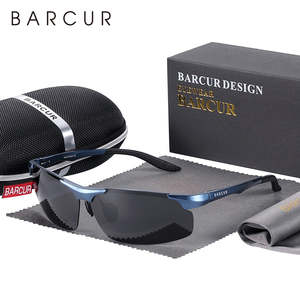 Sunglasses: BARCUR Aluminium Magnesium Frame Brand Designer Sunglasses Frame Men Photochromic Rectangle Ultralight Eye Sport Eyewear