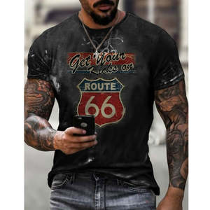 Mens T Shirts: T-Shirt European American Street Fashion Quick-Drying T-Shirt