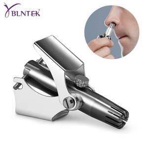 Nose Ear Hair Trimmer Stainless Steel Manual Vibrissa Razor Shaver