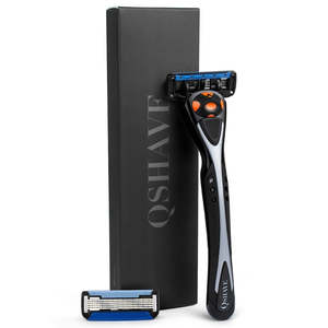 NZ Stock Qshave Black Spider Manual Man Shave Razor with Trimmer (1 Handle, 1pc &hellip;