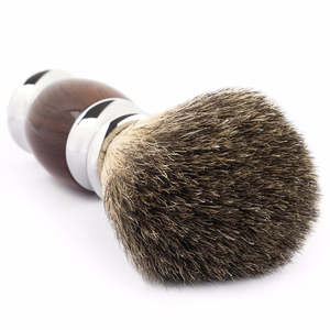Mens Accessories: NZ Stock Qshave Pure Badger Hair Shaving Brush – Wood Handle 11.5×5.6cm for Classic Safety Razor