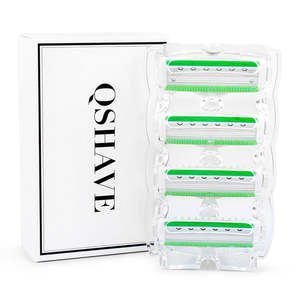 Mens Accessories: QShave Green Blade Lady Personalized Shaving Razor X5 USA Blade Women Razor Blade