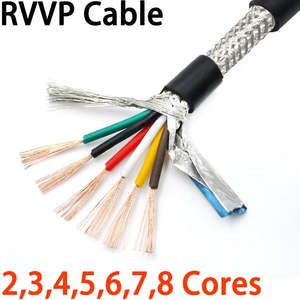 Components Peripherals: 1 Meter 22 20 18 17 15 AWG RVVP Shielded Cable 2/3/4/5/6/7/8/10 Cores Bare Copper PVC Insulated Control Line UL2547 Signal Wire