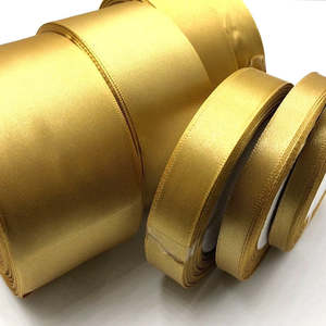 1 Roll Gold 25 Yards Satin Ribbon Sash Gift Bow Craft Wedding Party Supplies