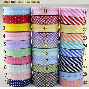 Fabric Sewing Supplies: Bias Tapes 20mm wide Single Fold Cotton Bias Binding Tapes STARS Series DIY Craft Apparel Sewing Fabric 5meters/lot