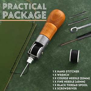 Household Items: Leather Sewing Awl Kit Hand Stitcher Set Lock Stitching