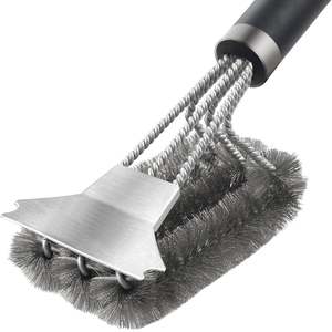 BBQ Grill Cleaning Brush Stainless Steel Kitchen Accessories Bristles Cleaning Gadget