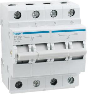 Changeover Switches 1: Changeover Hager 63 Amp 2 Pole