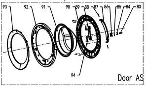 Parmco Parts: Door Window Eurotech Washing Machine ED-FLW9WH