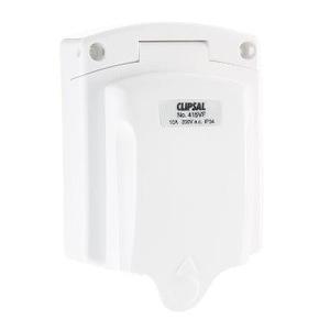 Caravan Switches Sockets: Socket Clipsal 10 Amp Auto-Switched Recessed IP34