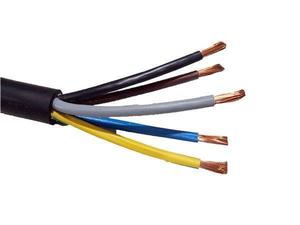 Flexible Cable: 4mm 5 Core PVC Flex Black