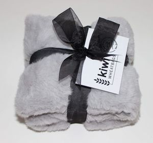 Wheat Bag with Washable Cover - Silver Furry