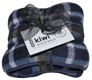 Blue Check Polar Fleece Wheat Bag