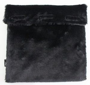 Black Furry Pet Wheat Bag