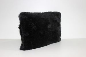 Black Furry Wheat Bag