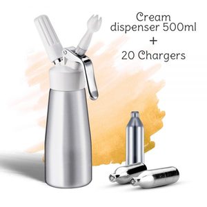 500ml Cream Dispenser + 20pk Cream Chargers