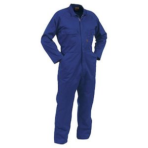 OVERALLS: Bison Overall Workzone PolyCotton Zip Royal Blue